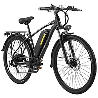 Vélo de ville électrique GoFalcon de GoPowerBike (moteur de 500 W/autonomie maximale de 80 km/vitesse maximale de 32 km/h) - Noir - Partenaire de détail exclusif