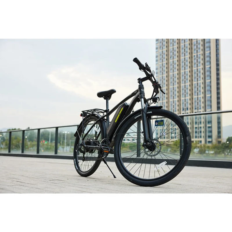 Vélo de ville électrique GoFalcon de GoPowerBike (moteur de 500 W/autonomie maximale de 80 km/vitesse maximale de 32 km/h) - Noir - Partenaire de détail exclusif