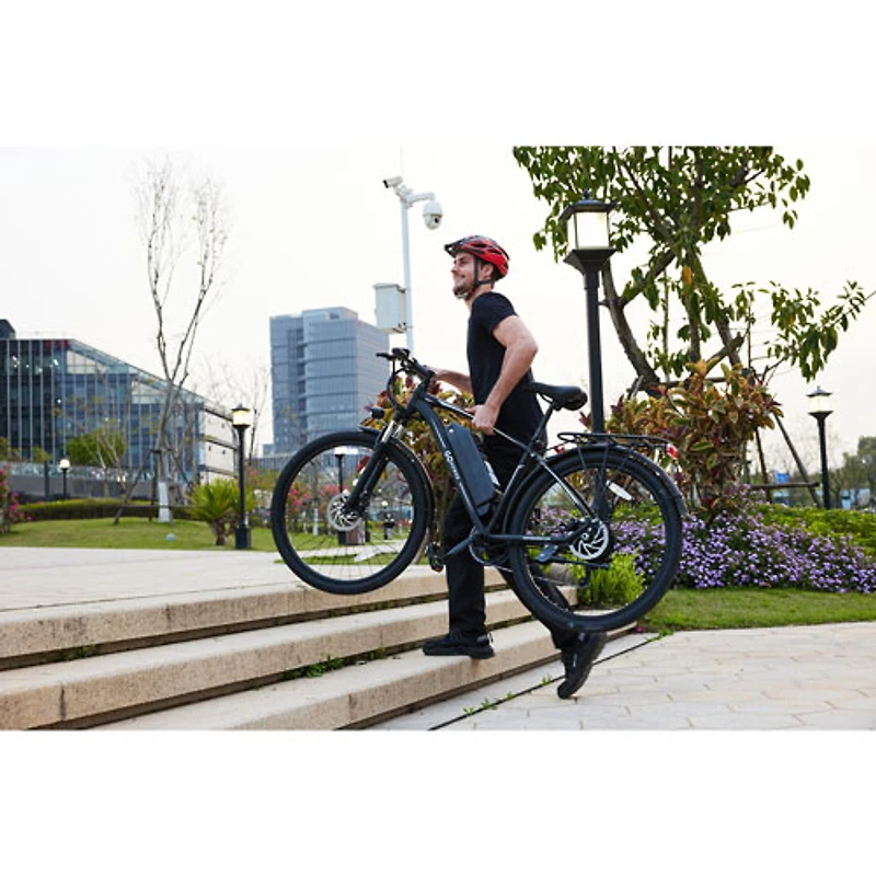 GoPowerBike GoFalcon Electric City Bike (500W Motor / Up to 80km Battery Range / 32km/h Top Speed) - Black - Exclusive Retail Partner