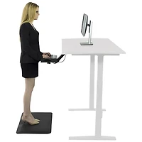 Bureau assis/debout électrique à hauteur ajustable de 60 po Rise Up d'Uncaged Ergonomics - Blanc