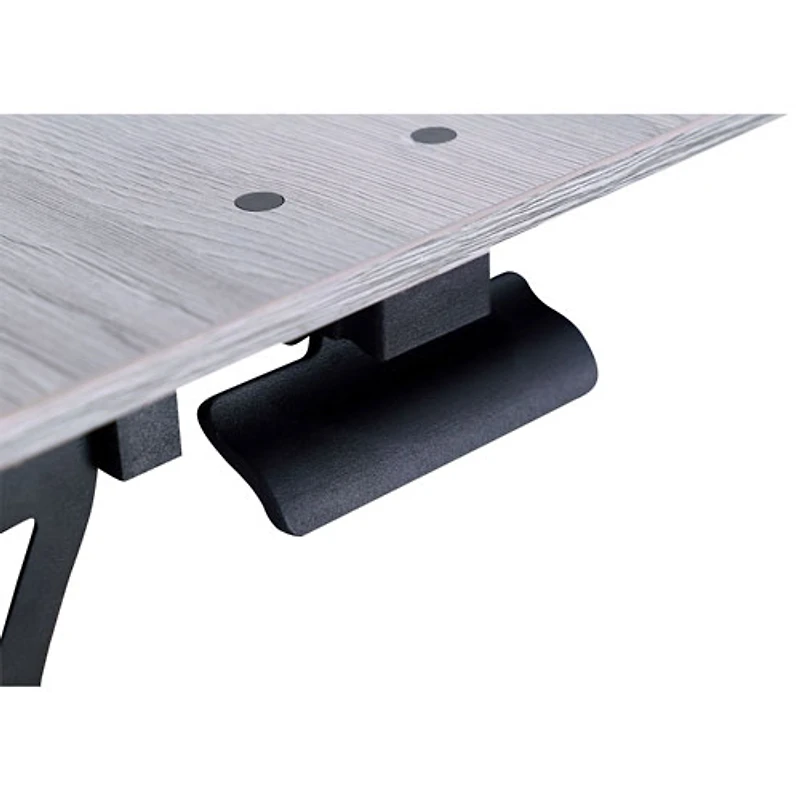 Bureau assis/debout à hauteur ajustable de 32 po avec plateau pour clavier de Rocelco - Noir