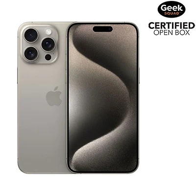 Boîte ouverte - iPhone 15 Pro Max de 256 Go d'Apple - Titane naturel - Déverrouillé