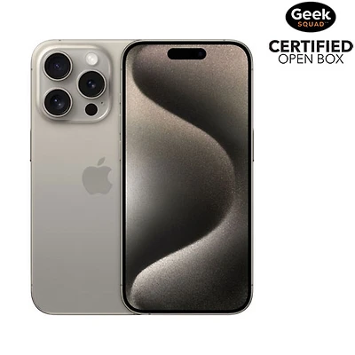 Boîte ouverte - iPhone 15 Pro de 128 Go d'Apple - Titane naturel - Déverrouillé