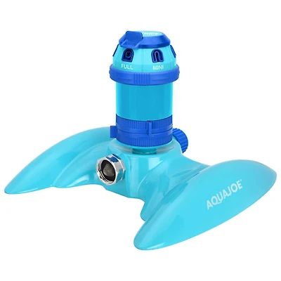 Aqua Joe 6-Pattern Turbo Drive 360-Degree Sprinkler (AJ-MSSBM6) - Blue