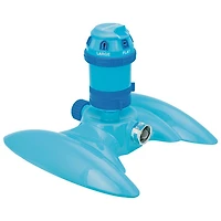 Aqua Joe 6-Pattern Turbo Drive 360-Degree Sprinkler (AJ-MSSBM6) - Blue