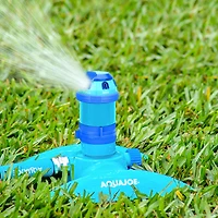 Aqua Joe 6-Pattern Turbo Drive 360-Degree Sprinkler (AJ-MSSBM6) - Blue