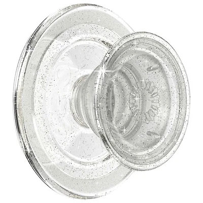 PopSockets PopGrip Universal Cell Phone Expanding Grip & Stand with MagSafe - Clear Glitter