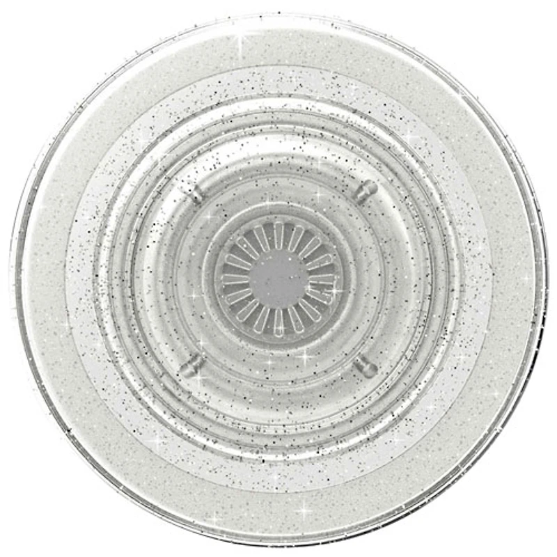 Prise extensible à support universel PopGrip de PopSockets pour téléphone cellulaire et support avec MagSafe - Transparent scintillant