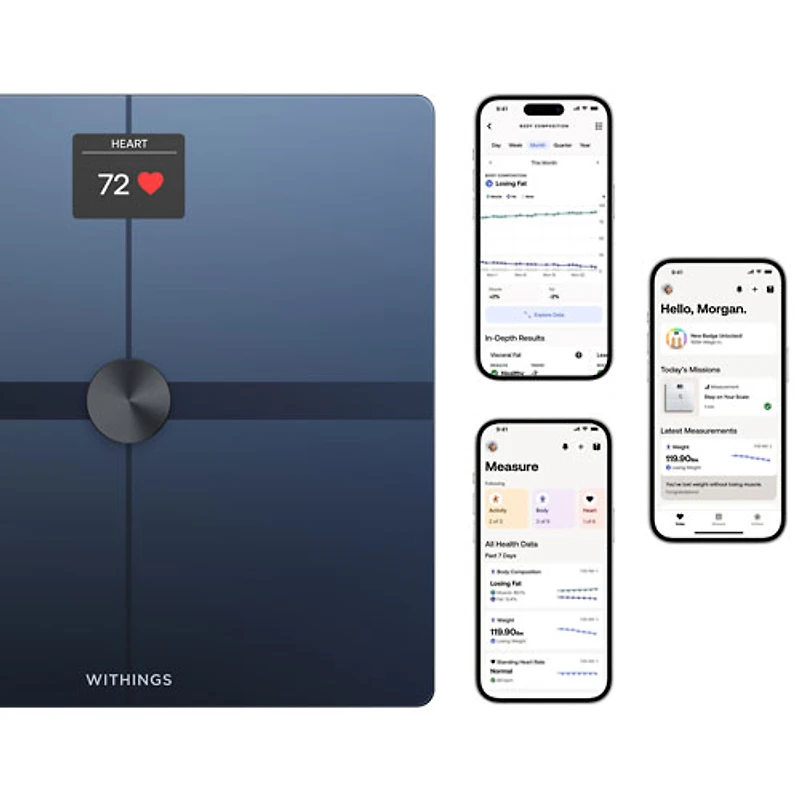 Pèse-personne intelligent numérique Wi-Fi Body Smart de Withings - Noir