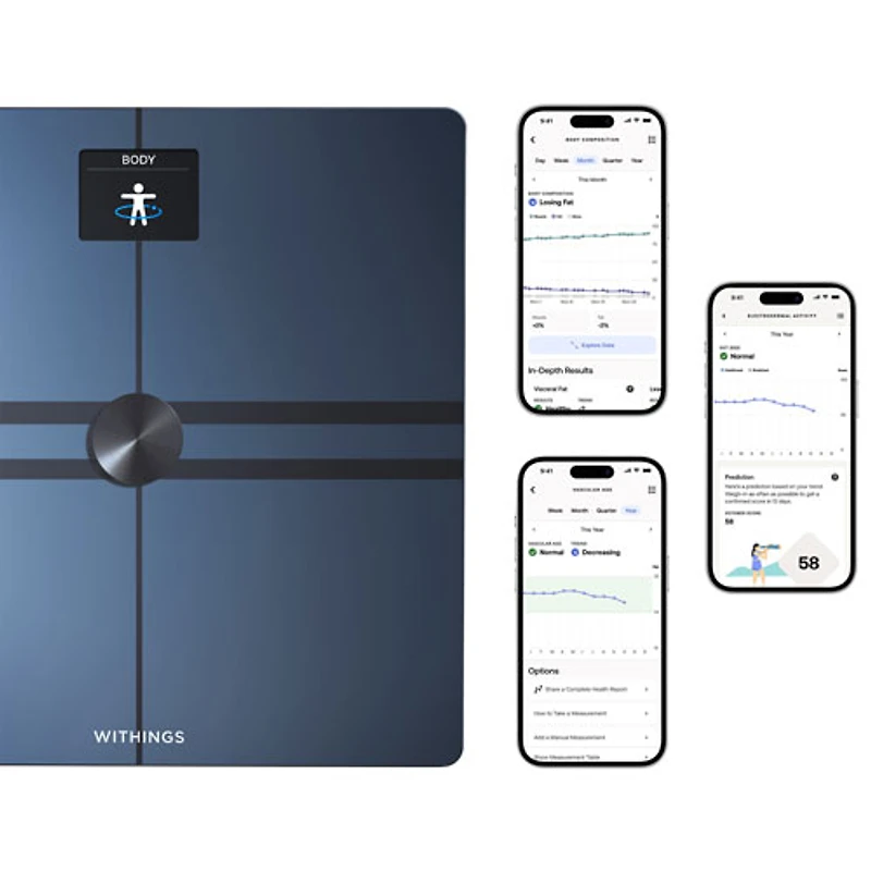 Withings Body Comp Wi-Fi/Bluetooth Smart Scale - Black