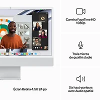 Apple iMac 24" (Fall 2023) - Silver (Apple M3 Chip / -Core GPU / 256GB SSD / 8GB RAM