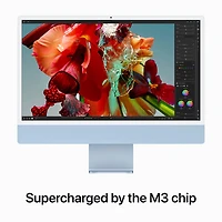 Apple iMac 24" (Fall 2023) - Blue (Apple M3 Chip / 10-Core GPU / 256GB SSD / 8GB RAM) - French