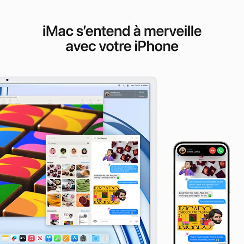 Apple iMac 24" (Fall 2023) - Blue (Apple M3 Chip / 10-Core GPU / 256GB SSD / 8GB RAM) - French