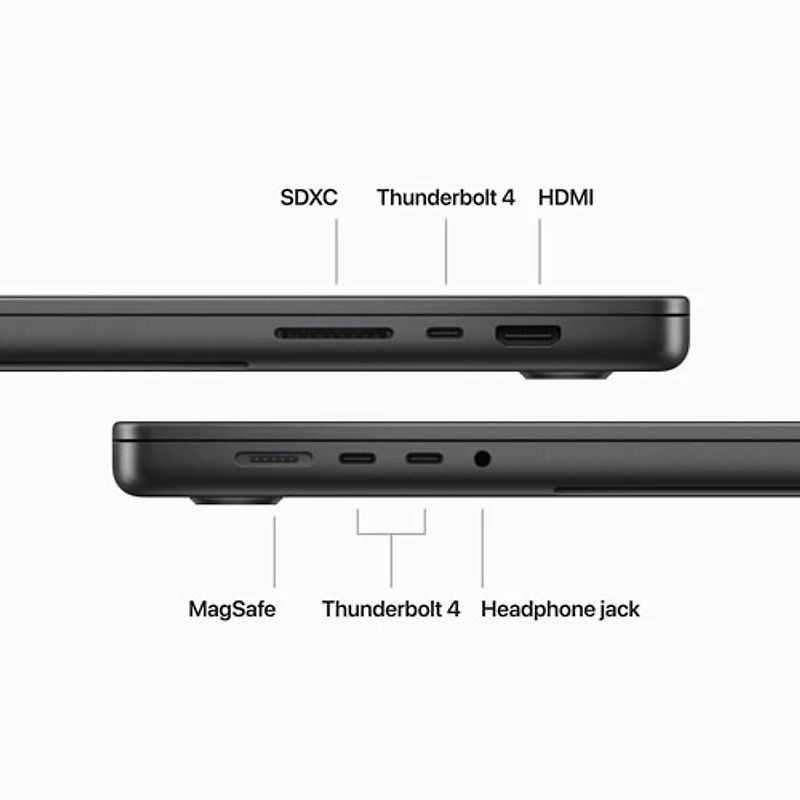 MacBook Pro de 16,2 po d'Apple (automne 2023) - Noir infini (M3 Pro d'Apple/SSD 512 Go/RAM 18 Go) - Anglais