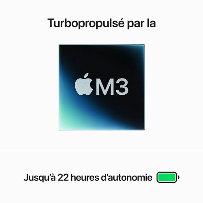 MacBook Pro de 14,2 po d'Apple (automne 2023) - Gris cosmique (M3 d'Apple/SSD 512 Go/RAM 8 Go) - Français