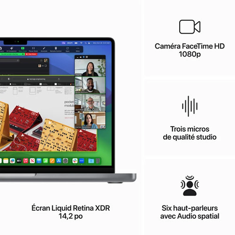 MacBook Pro de 14,2 po d'Apple (automne 2023) - Gris cosmique (M3 d'Apple/SSD 512 Go/RAM 8 Go) - Français