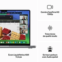 MacBook Pro de 14,2 po d'Apple (automne 2023) - Gris cosmique (M3 d'Apple/SSD 512 Go/RAM 8 Go) - Français