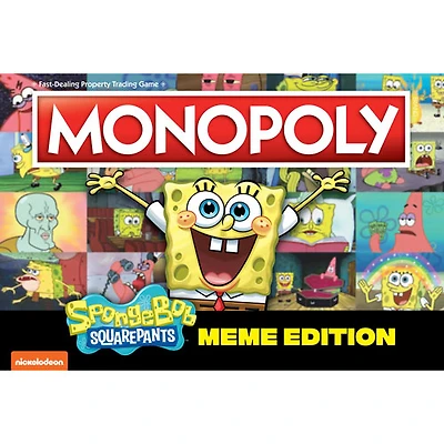Monopoly: Jeu de société SpongeBob SquarePants Meme Edition - Anglais
