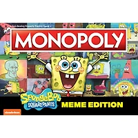Monopoly: Jeu de société SpongeBob SquarePants Meme Edition - Anglais
