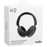 Casque d'écoute K2 Bluetooth à suppression du bruit de Sudio Audio - Noir