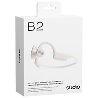 Casque d'écoute B2 Bluetooth à conduction osseuse de Sudio Audio - Blanc