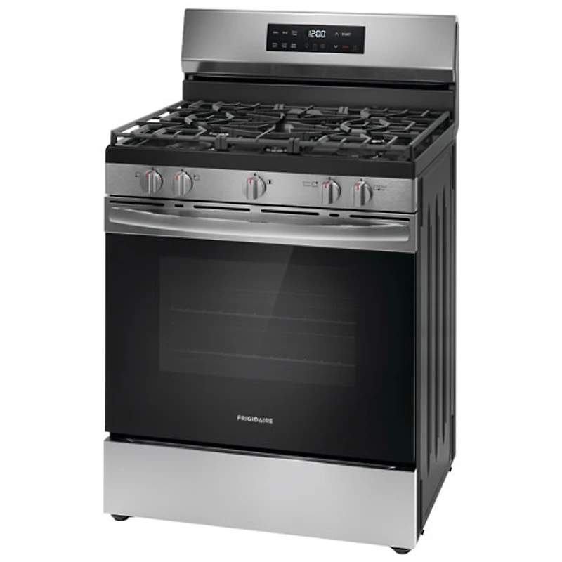 Frigidaire 30" 5.1 Cu. Ft. 5-Burner Freestanding Gas Range (FCRG3062AS) - Stainless Steel
