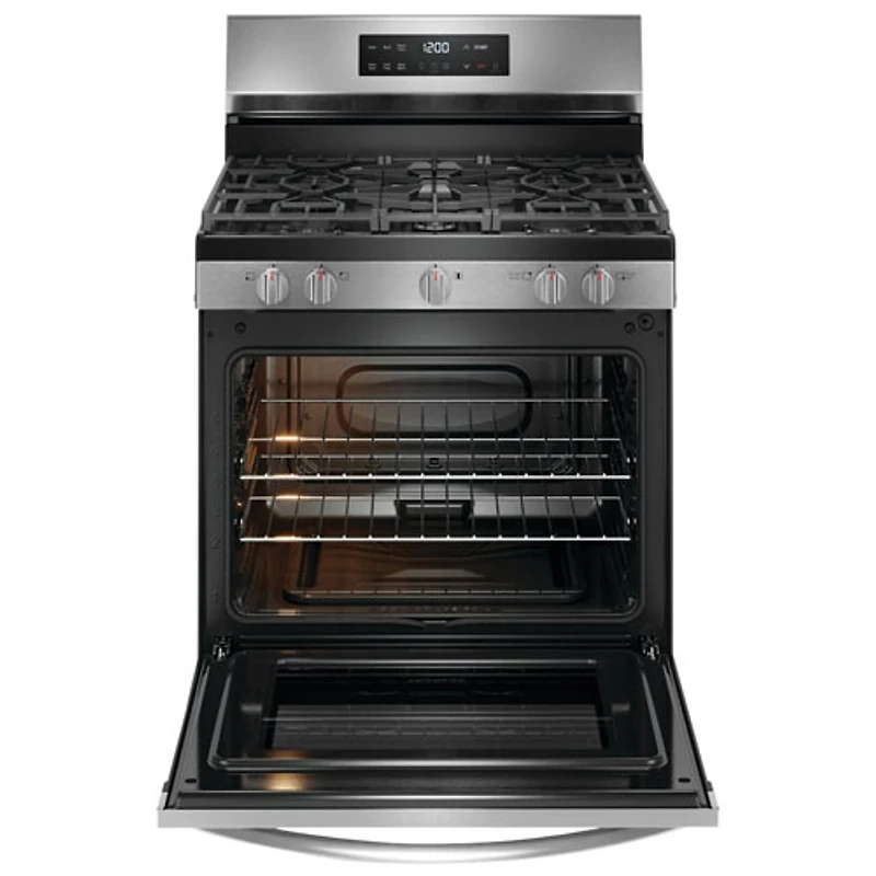 Frigidaire 30" 5.1 Cu. Ft. 5-Burner Freestanding Gas Range (FCRG3062AS) - Stainless Steel