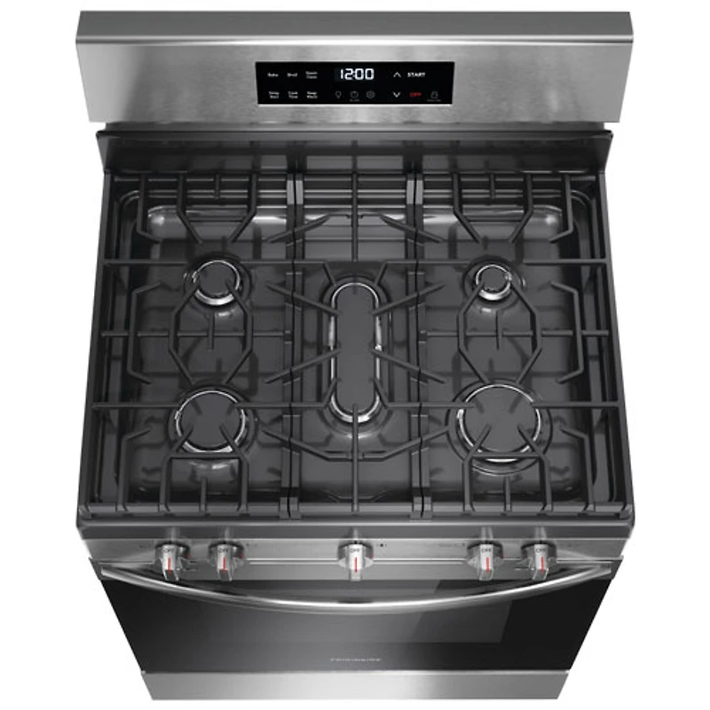 Frigidaire 30" 5.1 Cu. Ft. 5-Burner Freestanding Gas Range (FCRG3062AS) - Stainless Steel