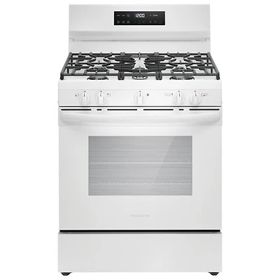 Cuisinière au gaz autonome à 5 brûleurs 5,1 pi³ 30 po de Frigidaire (FCRG3062AW) - Blanc