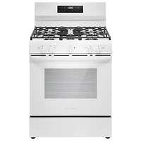 Cuisinière au gaz autonome à 5 brûleurs 5,1 pi³ 30 po de Frigidaire (FCRG3062AW) - Blanc