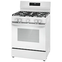 Cuisinière au gaz autonome à 5 brûleurs 5,1 pi³ 30 po de Frigidaire (FCRG3062AW) - Blanc