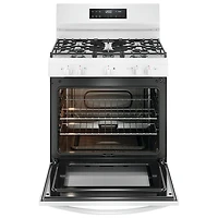 Cuisinière au gaz autonome à 5 brûleurs 5,1 pi³ 30 po de Frigidaire (FCRG3062AW) - Blanc