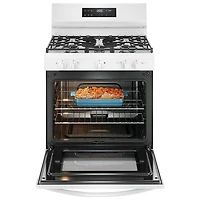 Cuisinière au gaz autonome à 5 brûleurs 5,1 pi³ 30 po de Frigidaire (FCRG3062AW) - Blanc