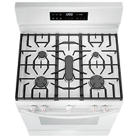Cuisinière au gaz autonome à 5 brûleurs 5,1 pi³ 30 po de Frigidaire (FCRG3062AW) - Blanc