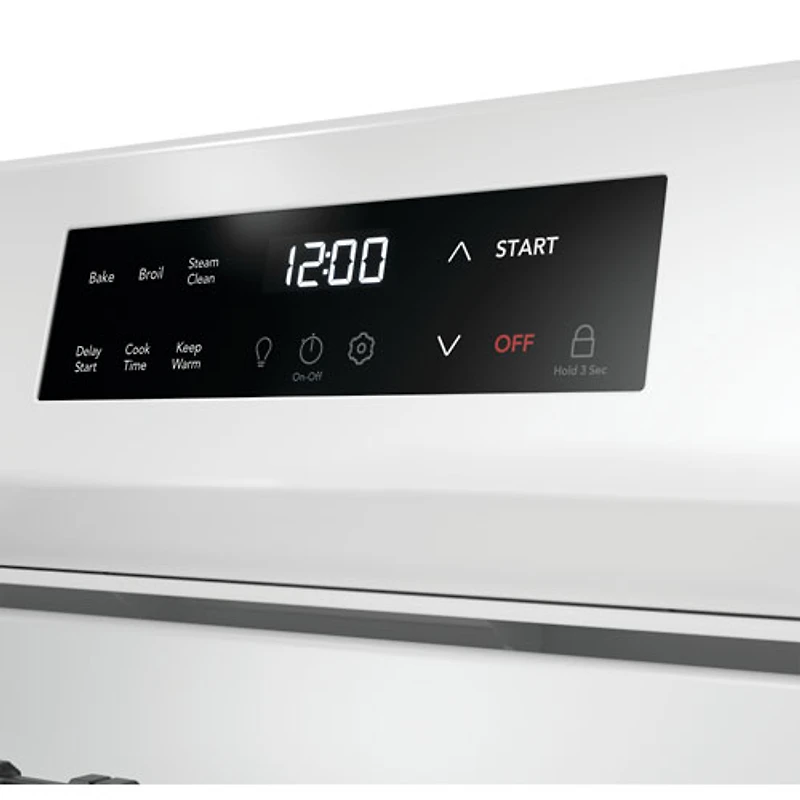 Cuisinière au gaz autonome à 5 brûleurs 5,1 pi³ 30 po de Frigidaire (FCRG3062AW) - Blanc