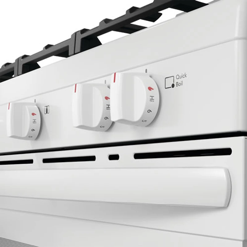 Cuisinière au gaz autonome à 5 brûleurs 5,1 pi³ 30 po de Frigidaire (FCRG3062AW) - Blanc