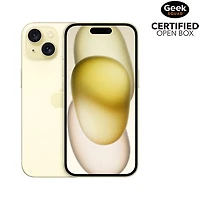 Open Box - Apple iPhone 15 256GB - Yellow - Unlocked
