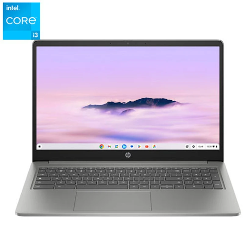 Portable de 15 po Chromebook Plus de HP - Argenté minéral (Core i3-N305 Intel/128 Go/RAM 8 Go/ChromeOS)