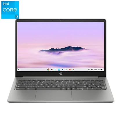Portable de 15 po Chromebook Plus de HP - Argenté minéral (Core i3-N305 Intel/128 Go/RAM 8 Go/ChromeOS)