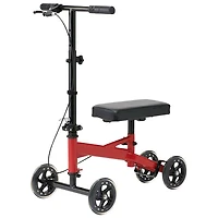 Déambulateur à 4 roulettes avec repose-genou de Medline - Bleu