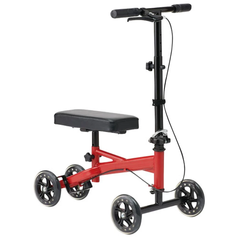 Déambulateur à 4 roulettes avec repose-genou de Medline - Bleu