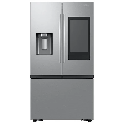Boîte ouverte - Réfrigérateur à deux portes 30 pi³ 36 po de Samsung (RF32CG5900SRAC) - Inox - Endommagé