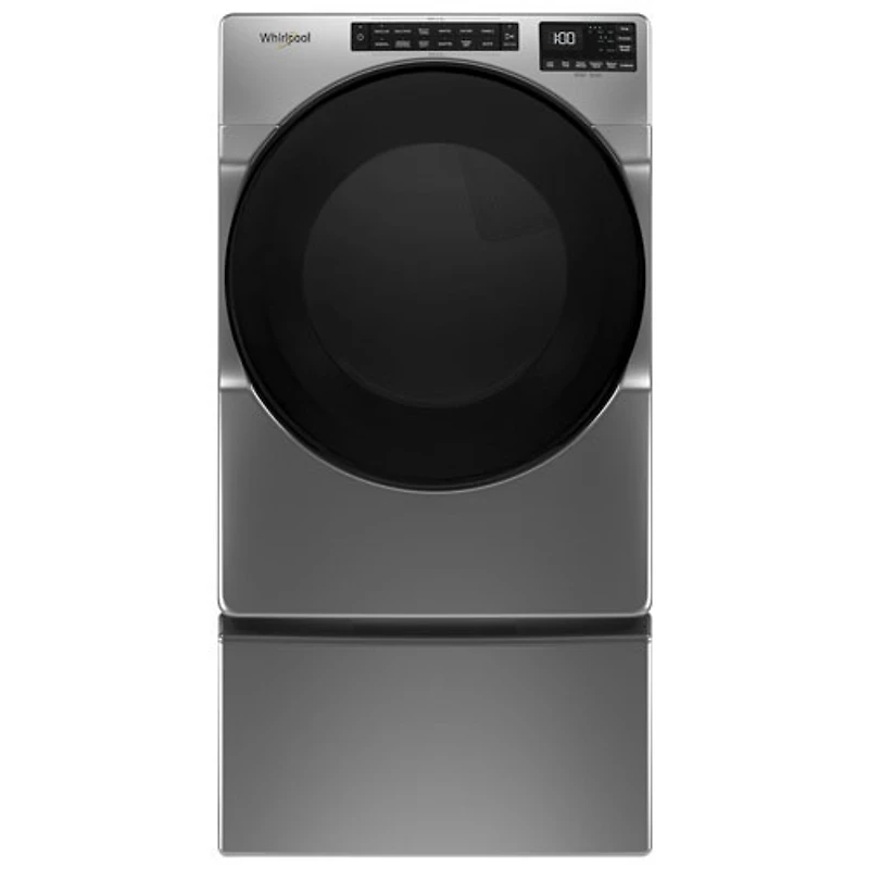Open Box - Whirlpool 7.4 Cu. Ft. Electric Steam Dryer (YWED6605MC) - Chrome Shadow - Scratch & Dent