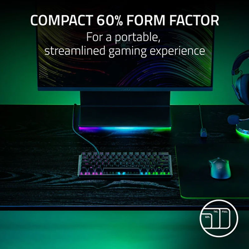 Razer Huntsman V3 Pro Mini Backlit Mechnical Analog Optical Gaming Keyboard