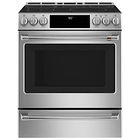 Cuisinière électrique encastrable à 5 éléments avec convection véritable et friture à l'air de 5,7 pi³ et 30 po Café (CHS90XP2MS1) - Acier inoxydable