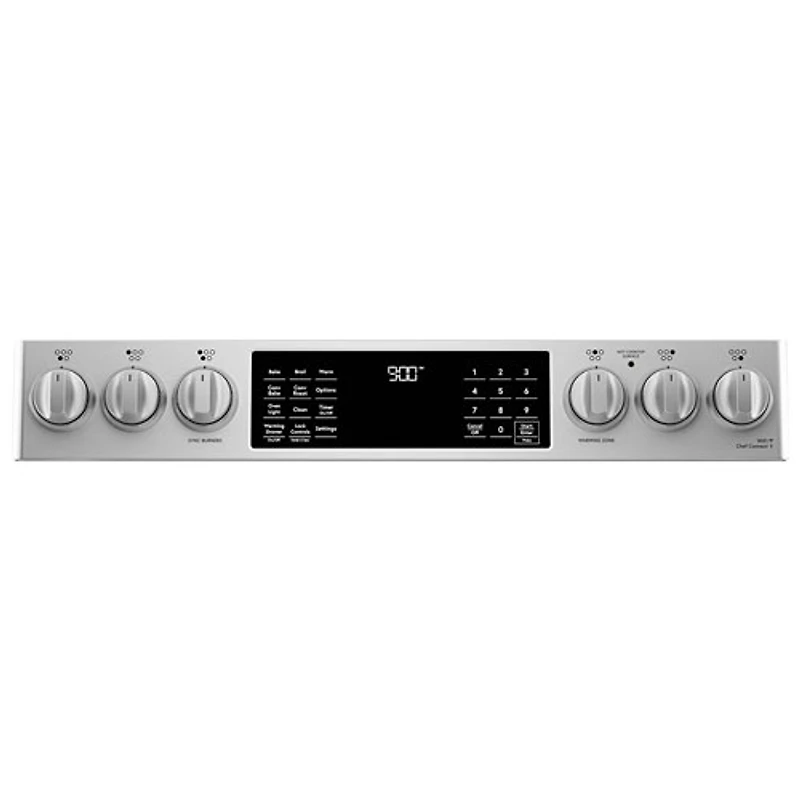 Cuisinière électrique encastrable à 5 éléments avec convection véritable et friture à l'air de 5,7 pi³ et 30 po Café (CHS90XP2MS1) - Acier inoxydable