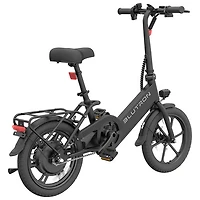 Blutron EB350F 350W Foldable Compact Electric Bike (Up to 33km Battery Range / 32km/h Top Speed) - Black - Exclusive Retail Partner