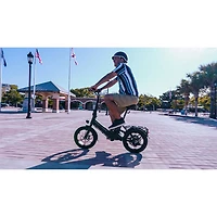 Blutron EB350F 350W Foldable Compact Electric Bike (Up to 33km Battery Range / 32km/h Top Speed) - Black - Exclusive Retail Partner