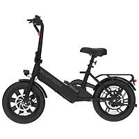 Blutron EB350F 350W Foldable Compact Electric Bike (Up to 33km Battery Range / 32km/h Top Speed) - Black - Exclusive Retail Partner