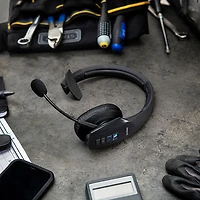 BlueParrott B450-XT Wireless Bluetooth Mono Headset with 96% Noise-Cancelling Microphone & Padded Headband